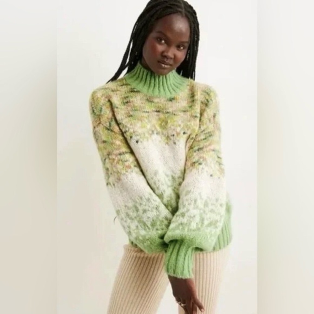 Aerie Fair Isle Mockneck Sweater